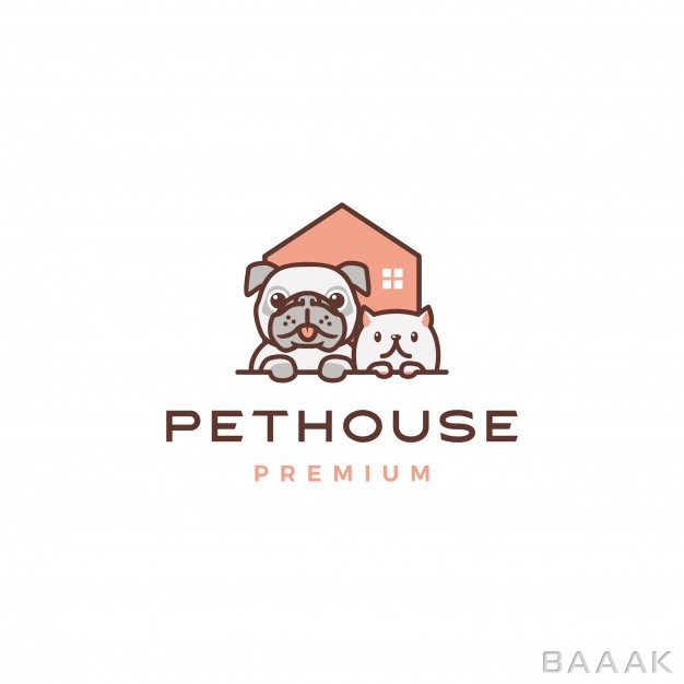 لوگو-خلاقانه-Dog-cat-pet-house-home-logo_5905783