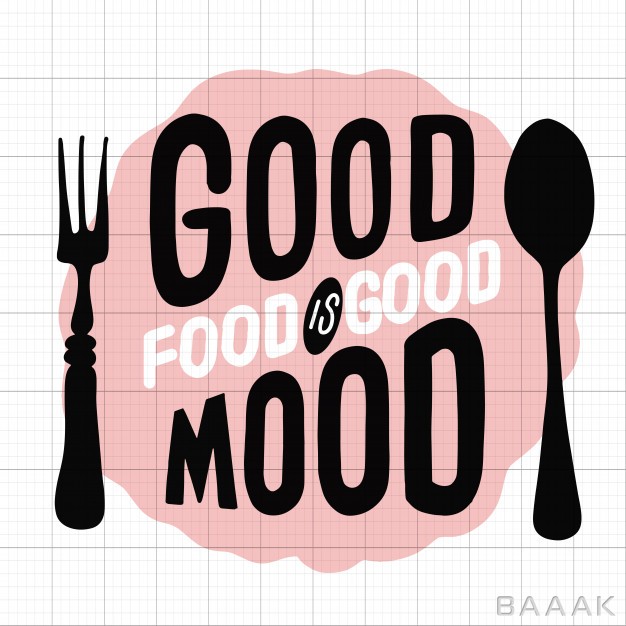 لوگو-فوق-العاده-Food-related-typographic-quote-food-old-logo-design-vintage-kitchen-print-element-with-fork-spoon_4888952