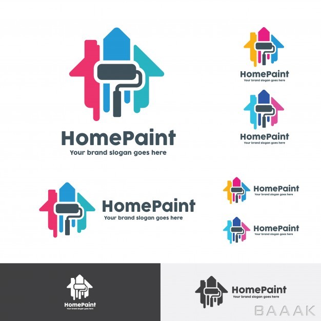 لوگو-خاص-و-مدرن-House-paint-logo-home-decoration-company-identity_1318816