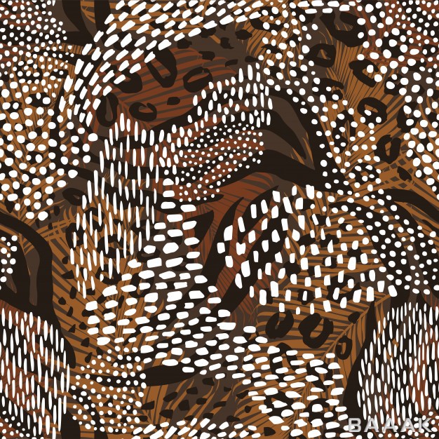 پترن-زیبا-Abstract-geometric-seamless-pattern-with-animal-print-trendy-hand-drawn-textures_745757466