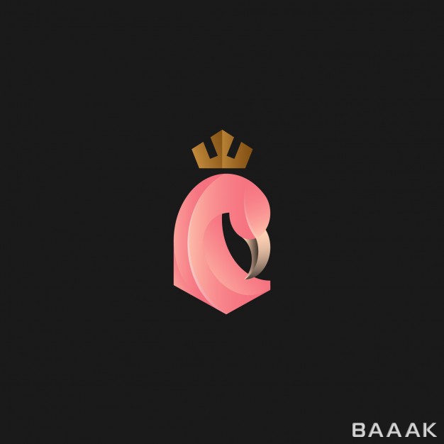 لوگو-مدرن-و-خلاقانه-Icon-logo-flamingo-head-with-crown_630601642