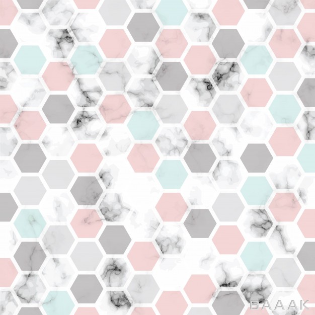 پترن-خاص-و-خلاقانه-Vector-marble-texture-design-with-honeycomb-pattern-black-white-marbling-surface_234174010