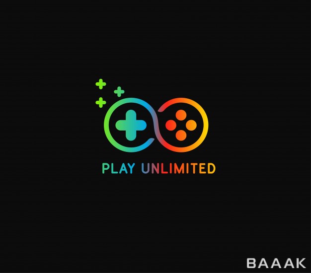 لوگو-زیبا-Play-unlimited-logo-with-3-color-gradient_1639666