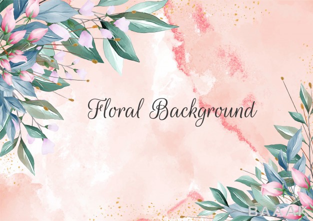 پس-زمینه-خاص-و-مدرن-Floral-background-with-elegant-creamy-watercolor-textures-floral-border-decoration_129265757