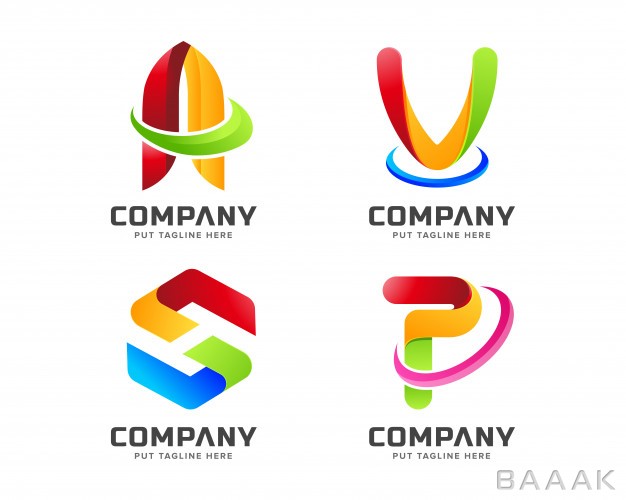 لوگو-زیبا-Gradient-business-colorful-rainbow-initial-logo-template-with-abstract-shape_627498608