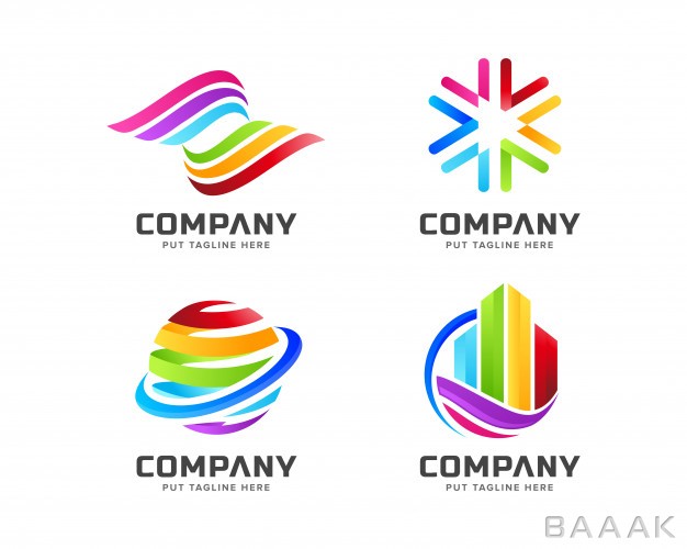 لوگو-زیبا-و-جذاب-Gradient-business-colorful-rainbow-logo-template-with-abstract-shape_892005686
