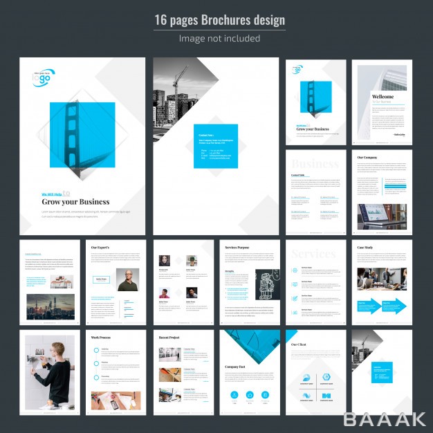 بروشور-مدرن-16-pages-blue-business-brochure-template_3414227