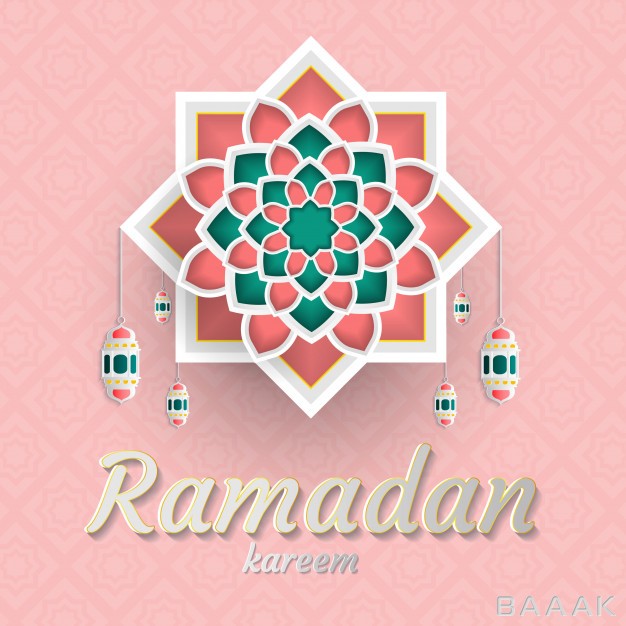 قالب-رمضان-فوق-العاده-Ramadan-kareem-invitations-design-paper-cut-islamic-vector-illustration_390541684