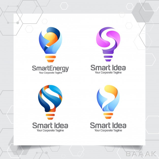 لوگو-خاص-و-خلاقانه-Set-collection-bulb-logo-template-smart-idea-design-letter-s_4546867