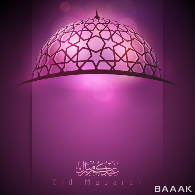 پس-زمینه-مدرن-و-خلاقانه-Eid-mubarak-beam-light-from-mosque-dome-islamic-greeting-card-background_140146177