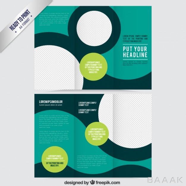 بروشور-خاص-و-خلاقانه-Circles-brochure-green-tones_799787