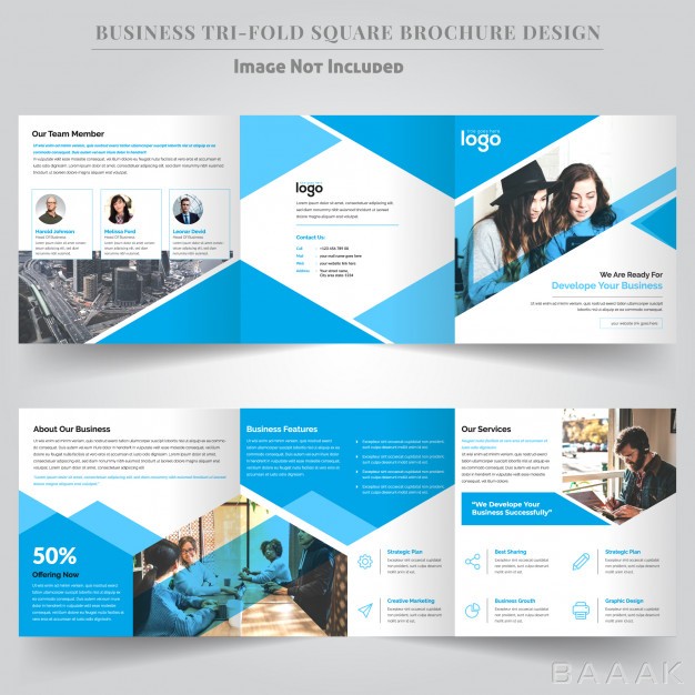 بروشور-مدرن-Corporate-square-trifold-brochure-design-business_3576750