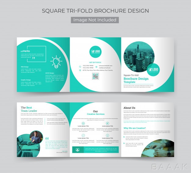 بروشور-جذاب-Corporate-square-trifold-brochure-template_198797322