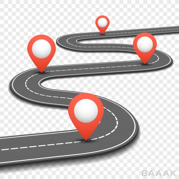 اینفوگرافیک-جذاب-و-مدرن-Car-road-street-highway-business-roadmap-infographics-design-way-direction-plan-with-red-pins_542965735