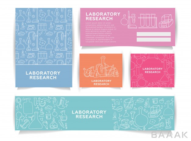 اینفوگرافیک-مدرن-و-خلاقانه-Science-information-cards-set-laboratory-template-chemistry-infographic-concept-background_5128073
