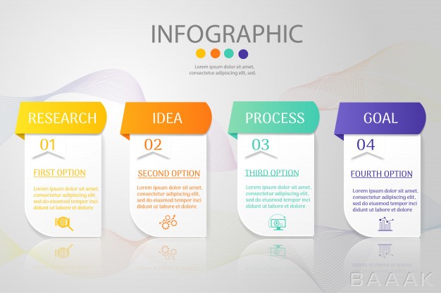 اینفوگرافیک-فوق-العاده-Design-business-template-4-options-infographic-chart-element_4976633
