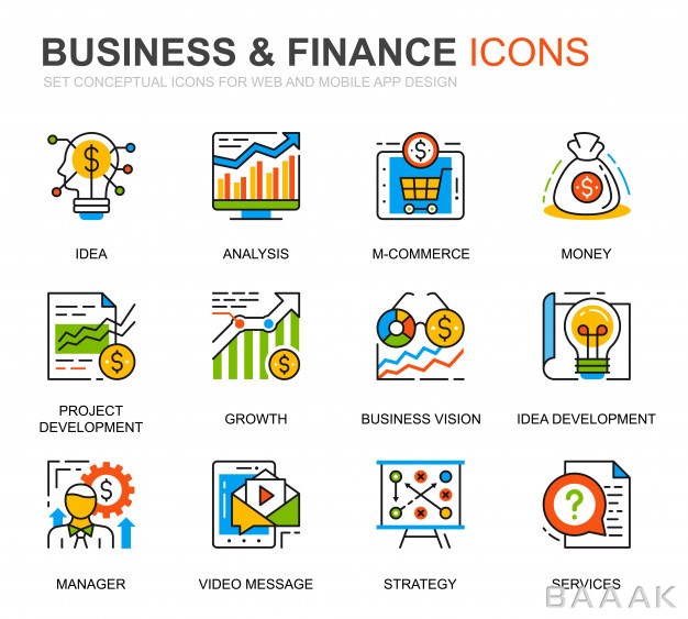 آیکون-خلاقانه-Simple-set-business-finance-line-icons-website_767298626