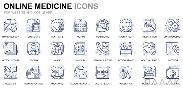 آیکون-زیبا-و-خاص-Simple-set-healthcare-medical-line-icons-website-mobile-apps_319903653