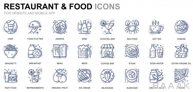 آیکون-خاص-Simple-set-restaurant-food-line-icons-website-mobile-apps_696124645