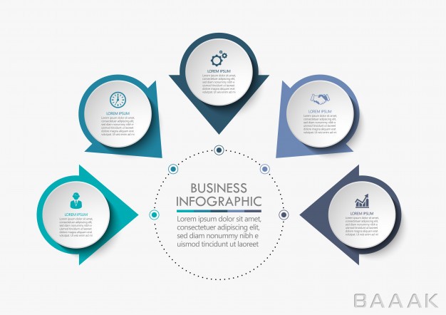 اینفوگرافیک-زیبا-Presentation-business-infographic-template_182039557