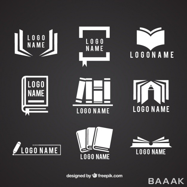 لوگو-خلاقانه-Collection-logos-with-books_887548721