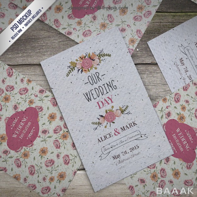 موکاپ-خاص-Floral-wedding-invitation-mockup_369023944