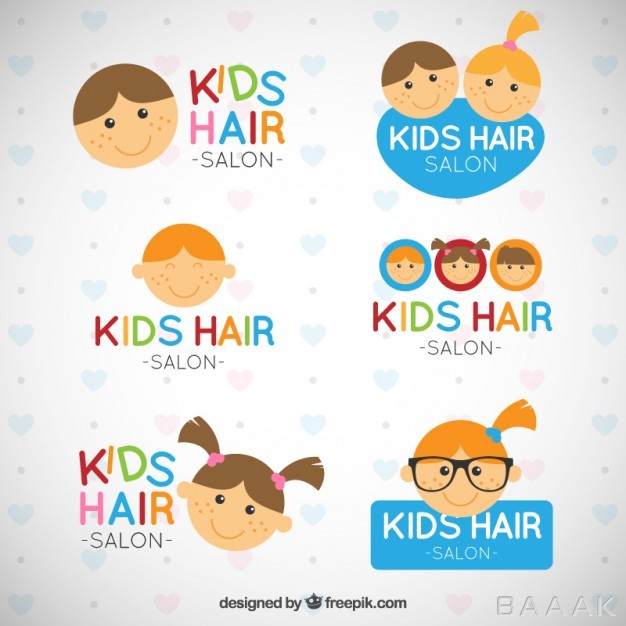 لوگو-خاص-و-خلاقانه-Kid-hairdresser-logo-templates_608748809