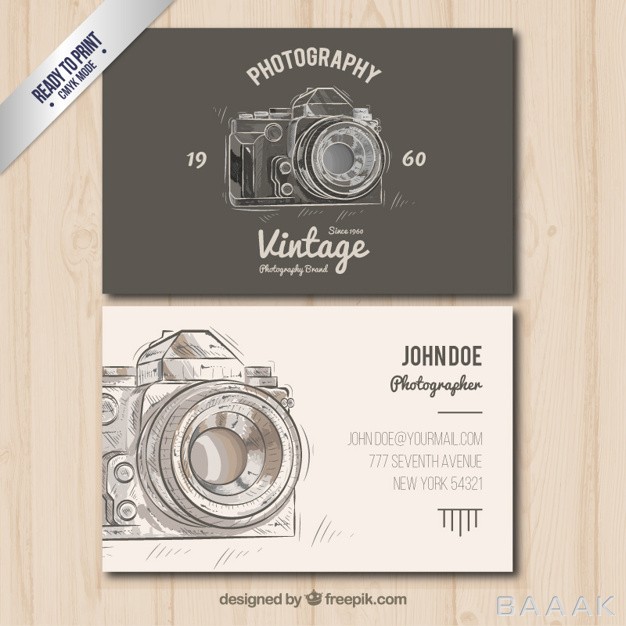 کارت-ویزیت-مدرن-Photographer-business-card-vintage-style_128135654