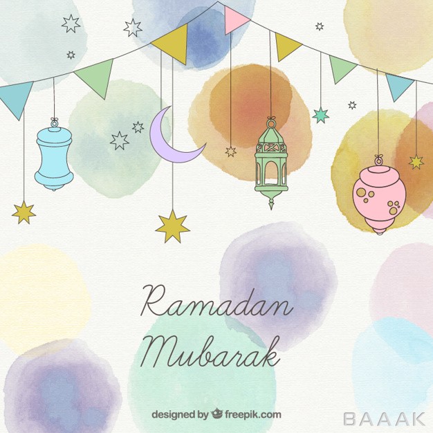 پس-زمینه-مدرن-Watercolor-ramadan-background_480634164