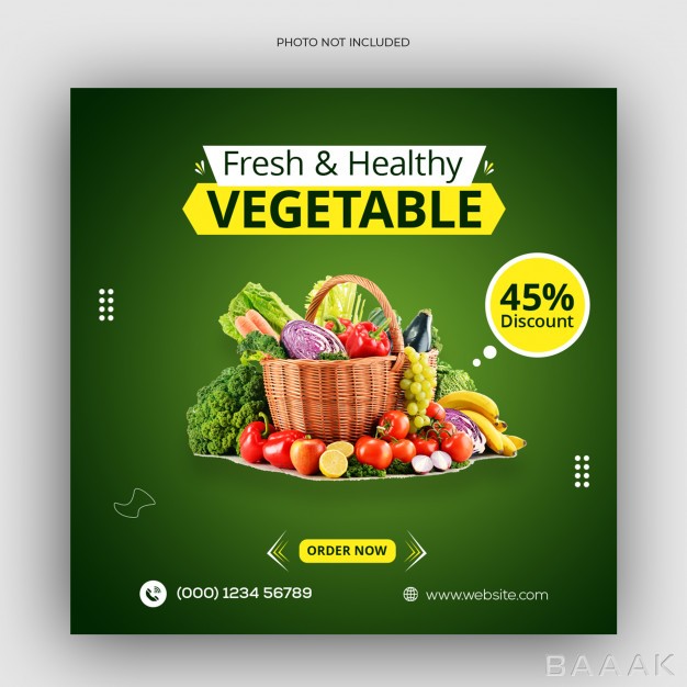 قالب-پست-تبلیغاتی-اینستاگرام-برای-فروش-سبزیجات-سالم-و-تازه-با-زمینه-سبز_328811206