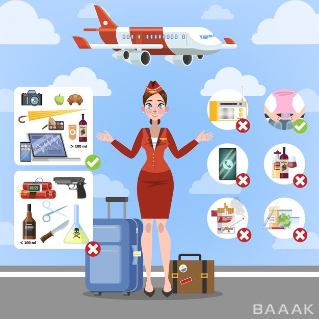 قوانین-هواپیما-ایمنی-فرودگاه--اطلاعات--مقدار-چمدان-های-مسافر_886564010