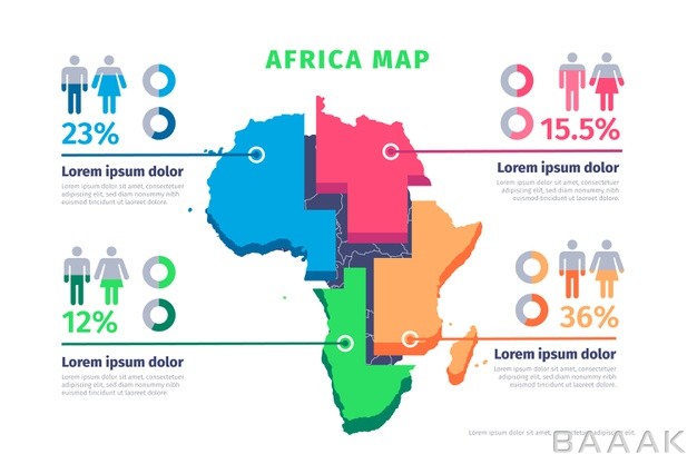 قالب-وکتوری-اینفوگرافیک-با-نقشه-جمعیتی-آفریقا_252725700