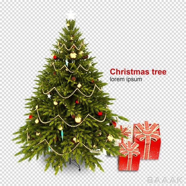 رندر-سه-بعدی-درخت-و-هدیه-کریسمس_977686451