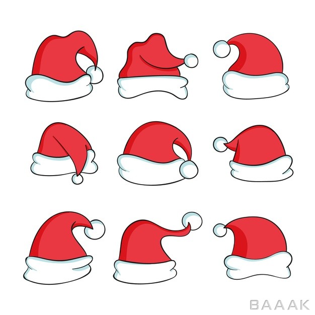 کالکشن-کلاه-قرمز-رنگ-بابانوئل-در-طرح-های-مختلف_886011375