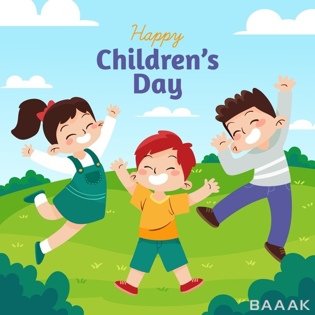 تصویر-کارتونی-کودکان-خوشحال-با-موضوع-روز-کودک_630003544