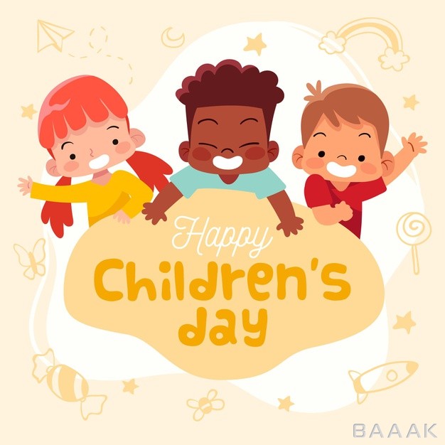 بنر-کارتونی-تصویر-کودکان-خوشحال-با-رنگ-پوست-های-متفاوت-با-موضوع-روز-کودک_646061338