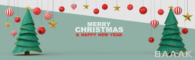 پوستر-مناسب-تبریک-سال-نو-دیزاین-با-درخت-و-تزئینات-کریسمسی_785912575