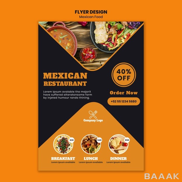 قالب-تراکت-طرح-غذای-مکزیکی_826541075