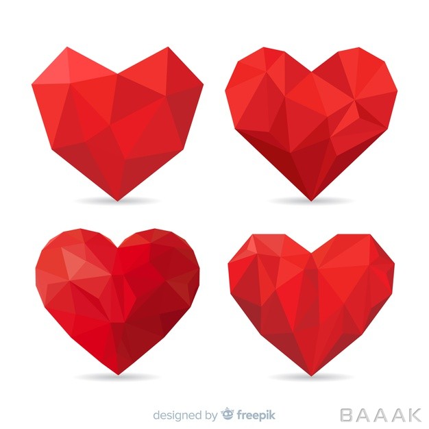 مجموعه-قلب-سه-بعدی-با-طرح-اوریگامی_686024846