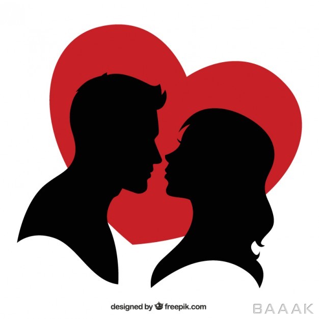 تصویر-سایه-زوج-عاشق-و-قلب-قرمز-در-پشت-آن_356604050