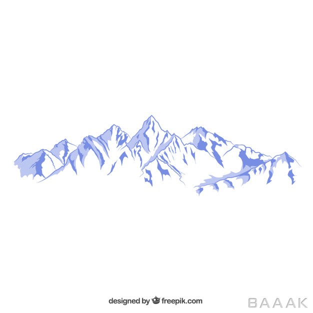 تصویر-کوه-های-برفی-با-پس-زمینه-سفید-رنگ_332040275