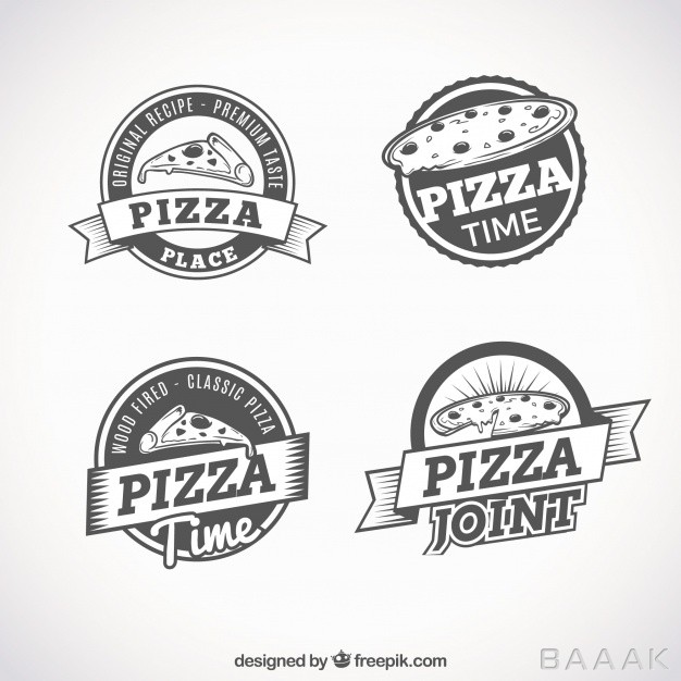 لوگوهای-آماده-برای-پیتزا-با-طرح-سیاه-سفید_858233399