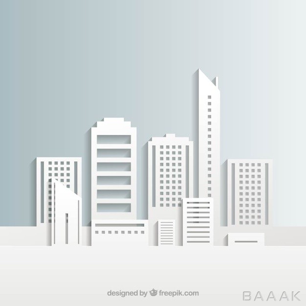 ایلوستریشن-ساختمان‌های-شهری-با-رنگ-سفید_718051920