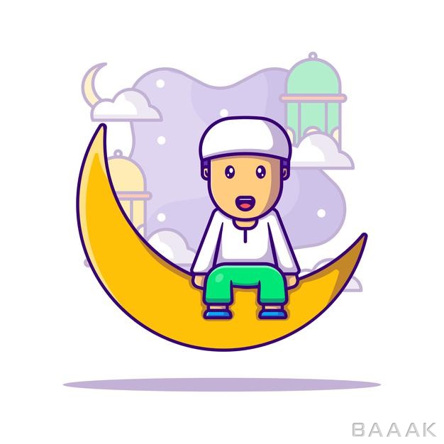 تصویر-سازی-کارتونی-با-موضوع-رمضان-و-طرح-پسر-بچه_720984173