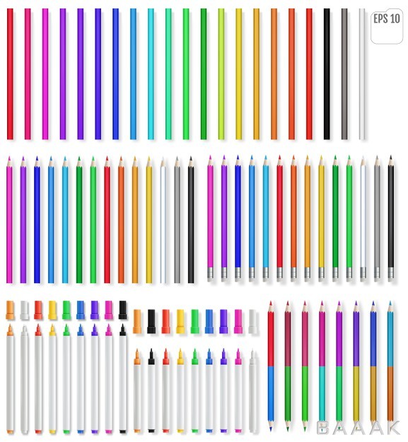 مجموعه-وکتور-انواع-مداد-رنگی-در-طرح-و-رنگ-مختلف_212598973