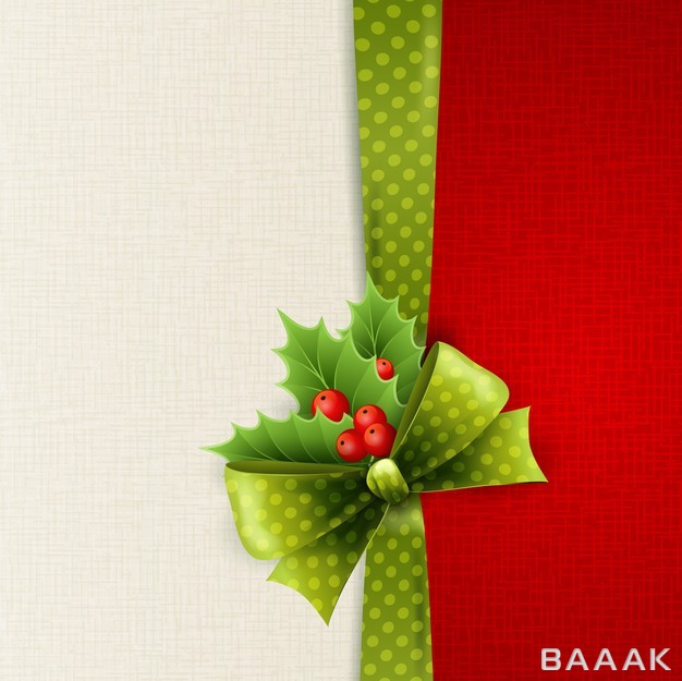 کارت-تبریک-کریسمس-با-تزیینات-قرمز-و-سبز_483239803
