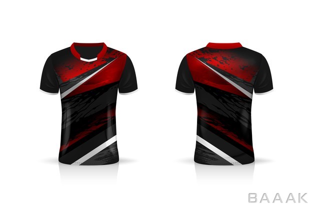 تی-شرت-فوتبالی-گیمینگ-با-طرح-قرمز-و-سیاه-و-سفید_198532023
