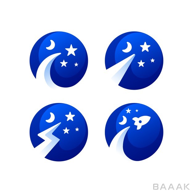 کلکسیون-لوگوی-ماه-و-ستاره-با-گرادیانت_620127173