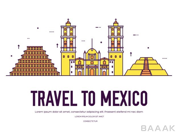 بنر-و-تصویر-کارتونی-برای-معرفی-جاذبه-های-گردشگری-کشور-مکزیک_635261299