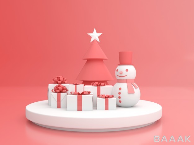 موکاپ-3D-تبریک-کریسمس-با-رنگ-پاستل_550748249